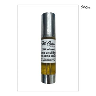 CBD face and eye serum bottle